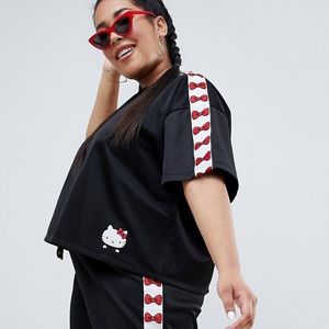 ASOS curve hello kitty over sized crop top